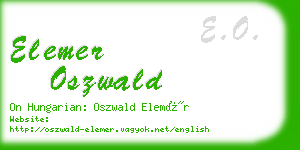 elemer oszwald business card